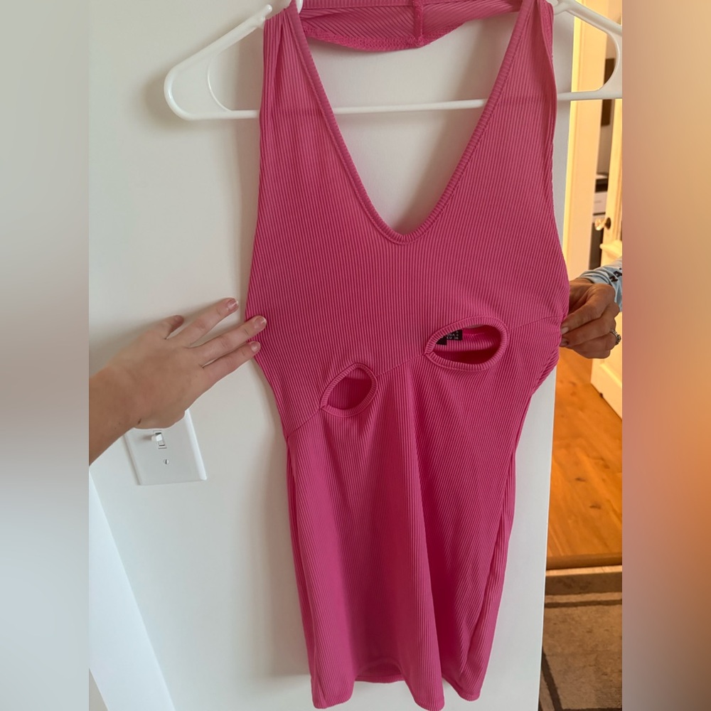 PrettyLittleThing Pink Swim Coverup
